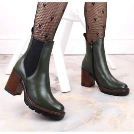Botas Chelsea de mujer, aislantes, verdes, Potocki SZ12175 5