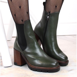 Botas Chelsea de mujer, aislantes, verdes, Potocki SZ12175 6