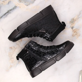 Botas de mujer de piel con aislamiento negro y plataforma de Filippo DBT4767 3