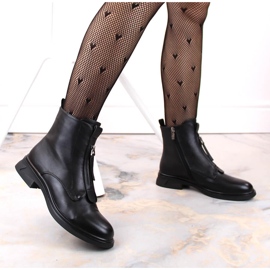 Botas de mujer de tacón plano con cremallera, aislantes negras Filippo DBT4848 negro 5