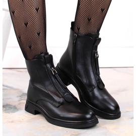 Botas de mujer de tacón plano con cremallera, aislantes negras Filippo DBT4848 negro 6