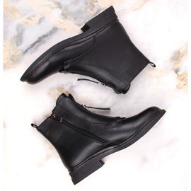 Botas de mujer de tacón plano con cremallera, aislantes negras Filippo DBT4848 negro 3
