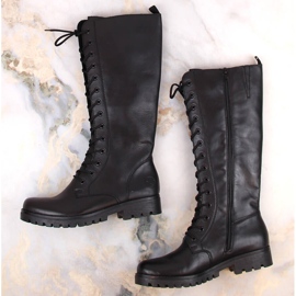 Botas de mujer cómodas de piel con aislamiento negro Rieker 78543-00 3