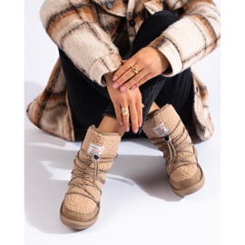 Botas de nieve mujer shelovet beige cálido 3