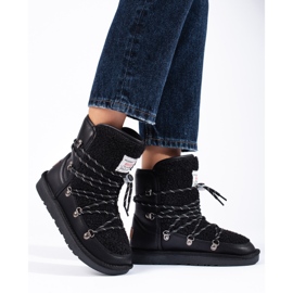 Botas de nieve de mujer shelovet negras cálidas negro 3