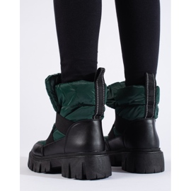 Botas de nieve de mujer Shelovet verdes y negras negro 3