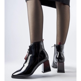 Botines negros de charol con bloque Bibbiano 2