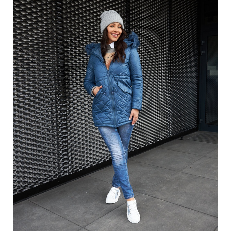 Zapatillas de piel en blanco y azul. 2