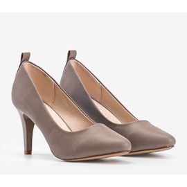 Zapatos de tacón grises con tacón Felicity beige 1