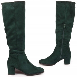 Verde Sergio Leone cálidas botas de mujer en el poste. 2
