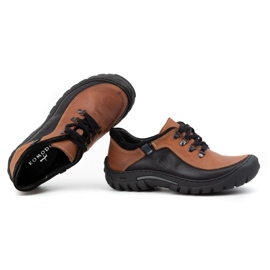 KOMODO Zapatos trekking hombre piel 917K ladrillo multicolor 7