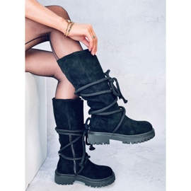 Botas de ante con cordón Spicer Black negro 4