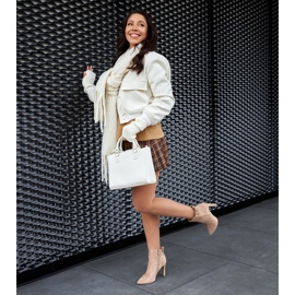 Botines beige con volante sobre tacón Dolcelino 3