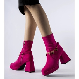 Botas aislantes rosas con colgante Saviore rosado 2