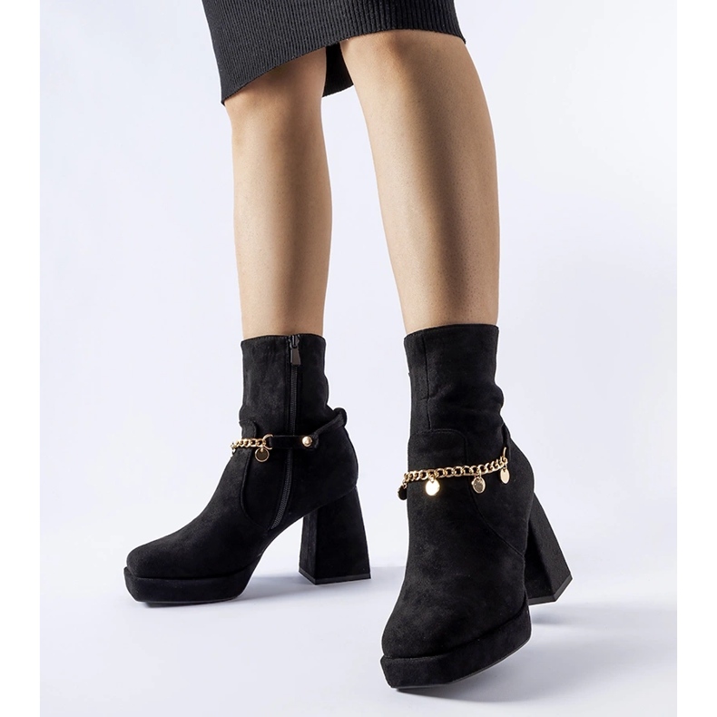 Botines aislantes negros con colgante Saviore 1 Botines aislantes negros con colgante Saviore 1