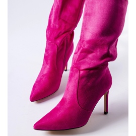 Botas de tacón alto con aislamiento rosas de Rosaria rosado 2