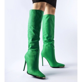Botas tacón Conjunto verde 1