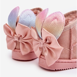 Botas de nieve aislantes con lazos para niña, rosa Meriva rosado 3