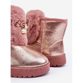 Botas de Nieve Infantil Hasiba Rosa Forradas con Pelo rosado 3