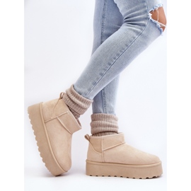 Botas de nieve con plataforma de ante beige claro Corcoran 4