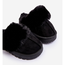 Pantuflas infantiles con pelo, Negro Birasta 1