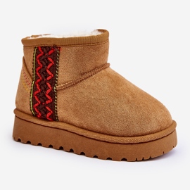 Botas de nieve aislantes para niños Leonora Camel marrón 7