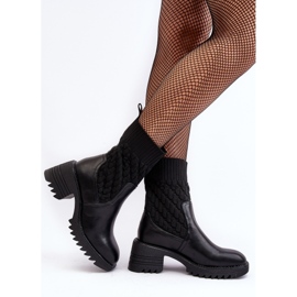 Botas de mujer con tacones gruesos y calcetín negro Briogen 6
