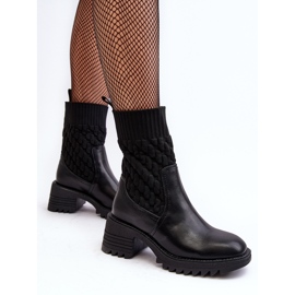 Botas de mujer con tacones gruesos y calcetín negro Briogen 8