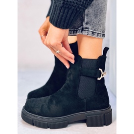 Botines Chelsea Mujer Chance Negro 1