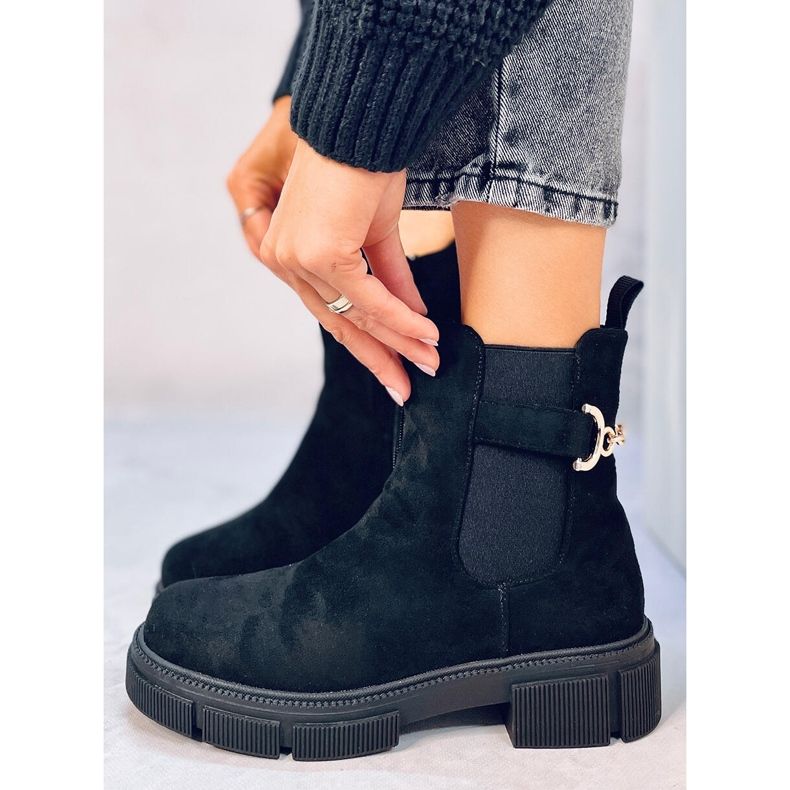 Botines Chelsea Mujer Chance Negro 1