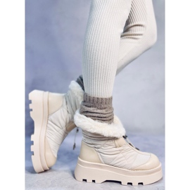 Tavaris Botas de nieve beige con pelo. 3