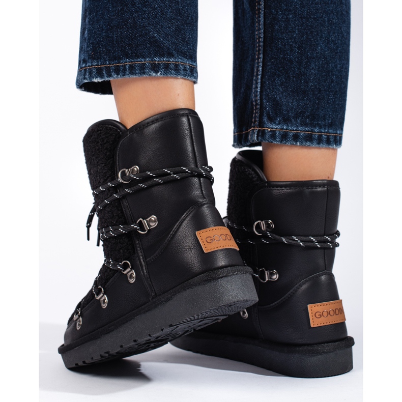 Botas de nieve de mujer shelovet negras cálidas negro 1