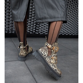 Botines de leopardo beige con plataforma Lograto 3