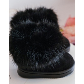 Botas de nieve aislantes con pelo para niños, negro Nohie 3