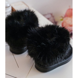 Botas de nieve aislantes con pelo para niños, negro Nohie 5
