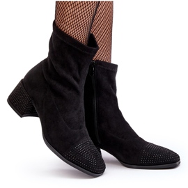 Botas Mujer Tacón Bajo Con Adorno, Vissias Negras negro 13