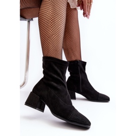 Botas Mujer Tacón Bajo Con Adorno, Vissias Negras negro 5