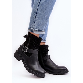 Botas Planas de Mujer con Hebilla Cillolis Negras negro 2 Botas Planas de Mujer con Hebilla Cillolis Negras negro 2
