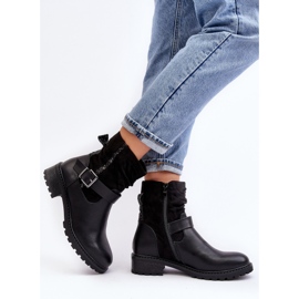 Botas Planas de Mujer con Hebilla Cillolis Negras negro 3
