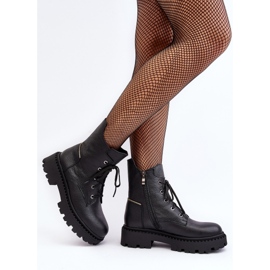Botas Trapper Mujer Piel con Cremallera Zazoo 949P Negro 9