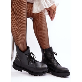 Botas Trapper Mujer Piel con Cremallera Zazoo 949P Negro 4