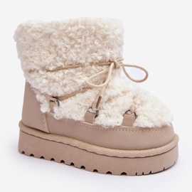 Botas de Nieve Infantiles Cálidas, Beige, Asija 11