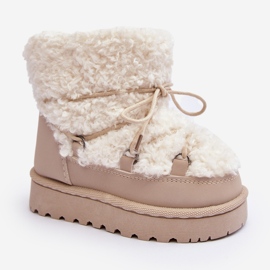 Botas de Nieve Infantiles Cálidas, Beige, Asija 8