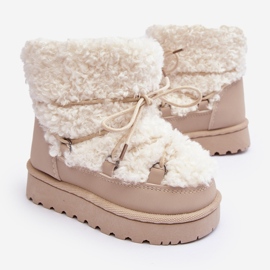 Botas de Nieve Infantiles Cálidas, Beige, Asija 1 Botas de Nieve Infantiles Cálidas, Beige, Asija 1