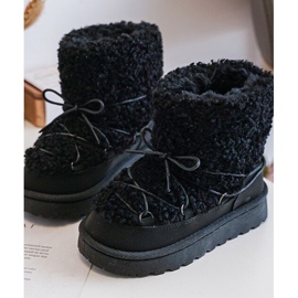 Botas de Nieve Cálidas para Niños, Cordones Negro, Asija 1