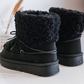 Botas de Nieve Cálidas para Niños, Cordones Negro, Asija 3