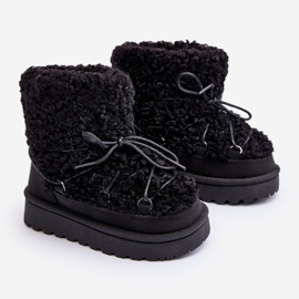 Botas de Nieve Cálidas para Niños, Cordones Negro, Asija 6