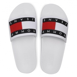 Tommy Hilfiger Chanclas Tommy Jeans Flag Pool Slide W EN0EN01378-YBR blanco 4