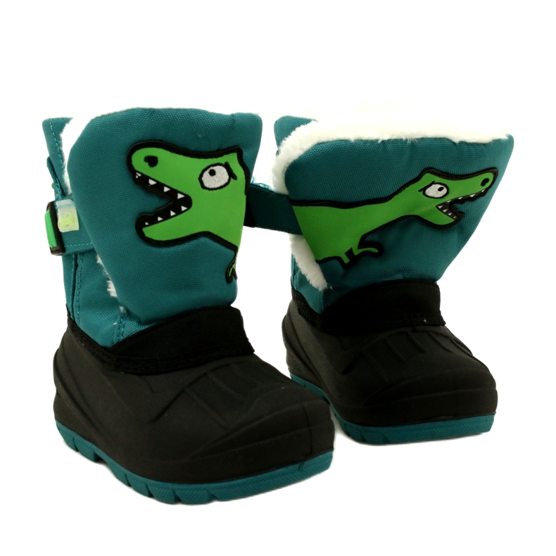 Botas de nieve infantiles befado aislantes 160X016 negro y verde 5