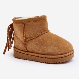Botas De Nieve Infantiles Aislante Con Flecos Camel Mikyla marrón 8